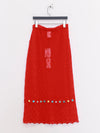 YANYAN KNITS 25 Spring/Summer Midi Skirt YYK-YYW25-0261-HONG Red